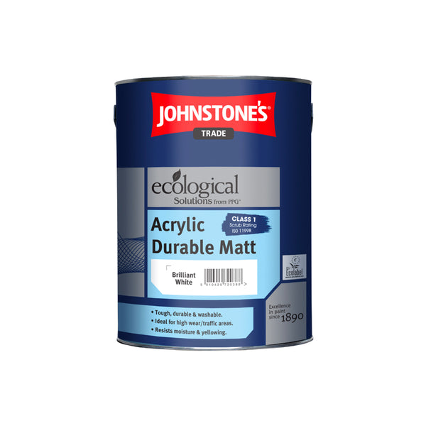 Peterlee Decorating Centre - Johnstones Acrylic Durable Matt - Brilliant White