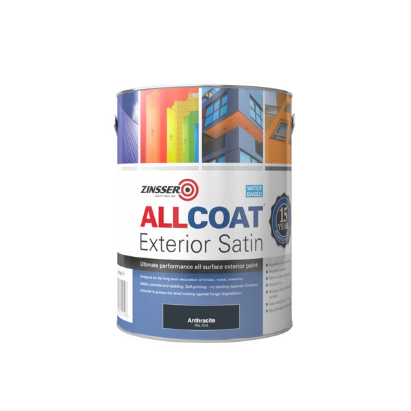 Zinsser Allcoat Exterior Satin - Anthracite Grey RAL 7016